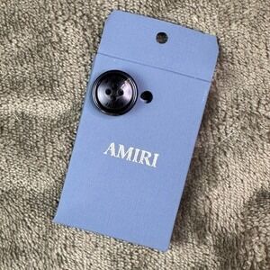 Amiri Replacement Button Black Logo Engraved 4-Hole Spare Fastener 1.5cm Tagged